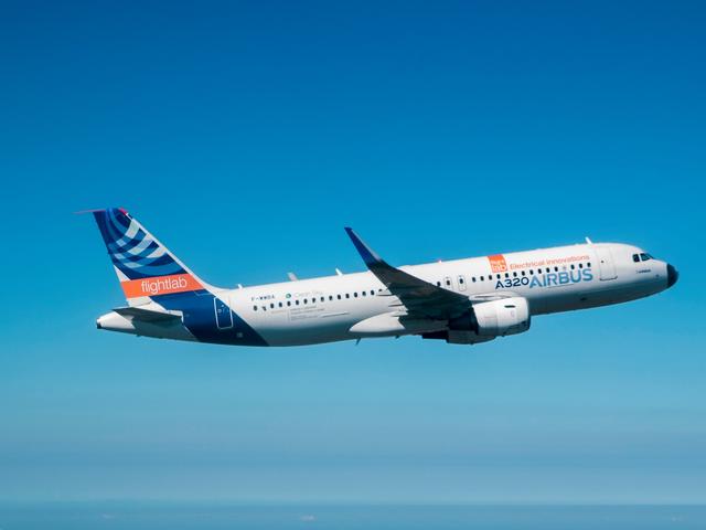 A320ceo in flight