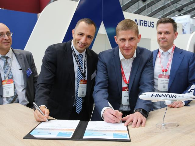 Airbus and Finnair sign FHS contract at MRO Europe 2021