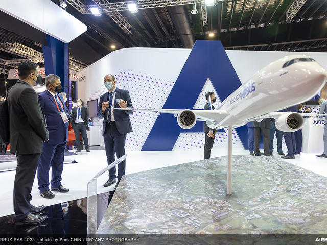 Singapore Airshow 2022 - Airbus stand ambiance