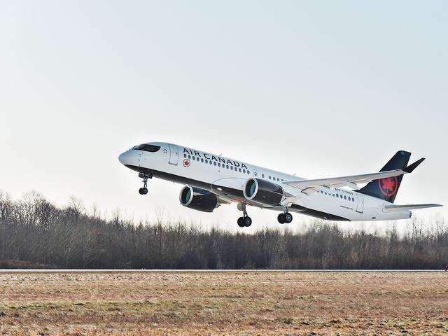 Aircanada a220-300-takes-off 