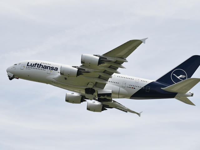 Lufthansa A380 taking off