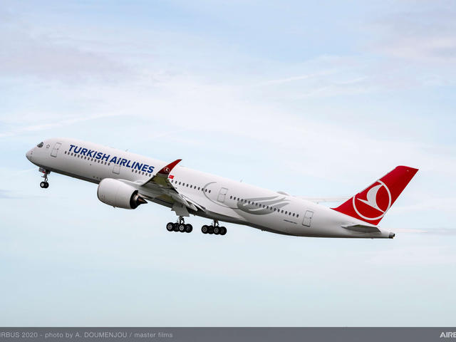 A350-900 Turkish Airlines taking off