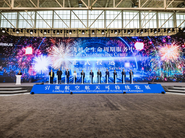 Ceremony of Airbus opening first service centre dedicated to the entire lifecycle of an aircraft in China