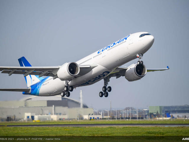 Corsair A330neo taking off