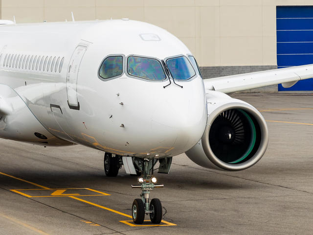 A220 on the tarmac