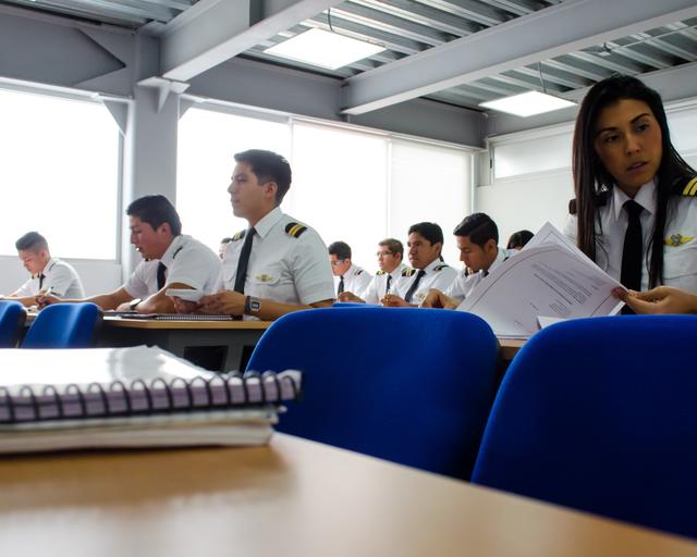 Airbus Flight Academy cadets in classroom Airbus Flight Academy cadets in classroom