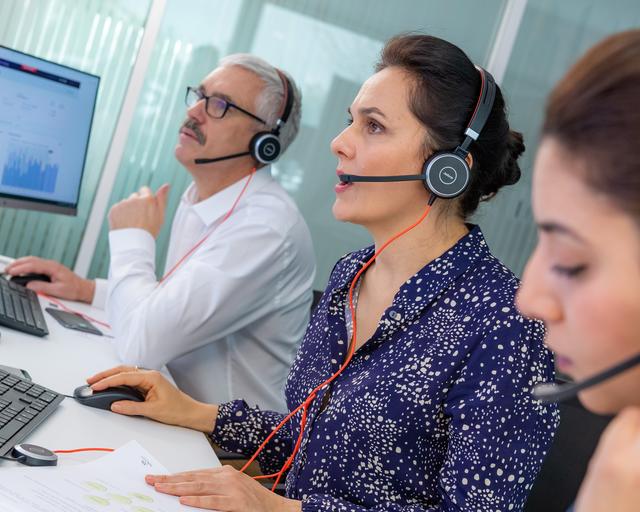 Three people in call