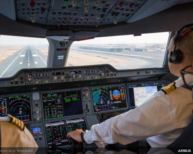 A350-1000 cockpit and pilots A350-1000 cockpit and pilots