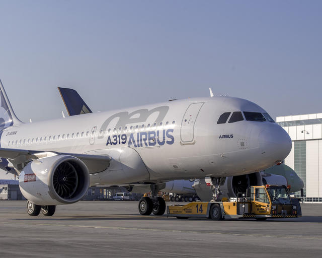 A319neo on the tarmac