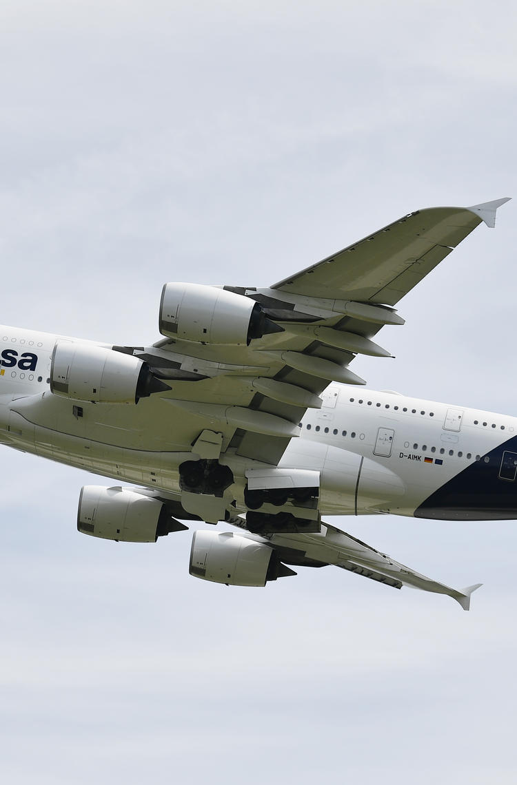 Lufthansa A380 taking off