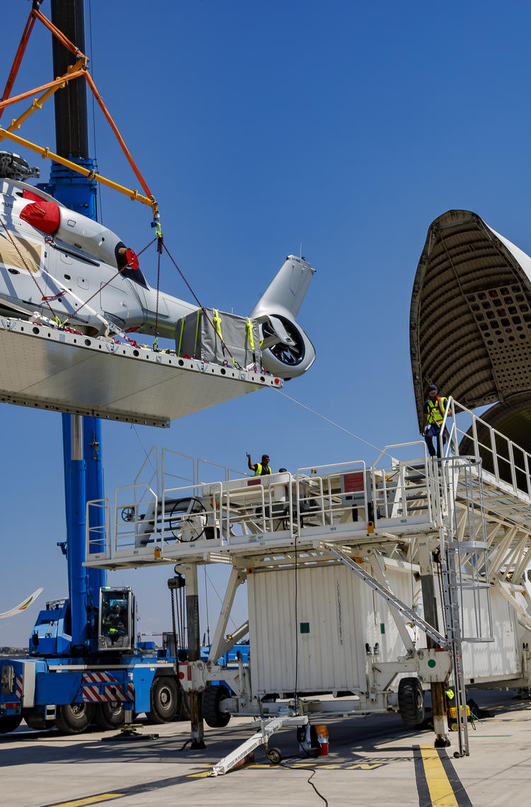 H160,loading in Beluga for Brazil