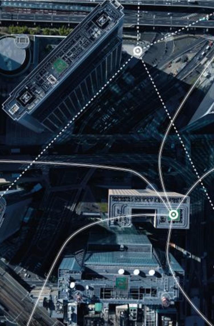 City view from space