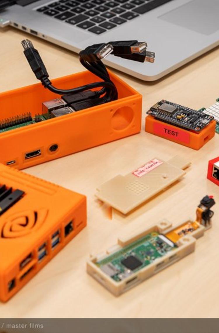 Electronic Circuit Boards on a Workbench