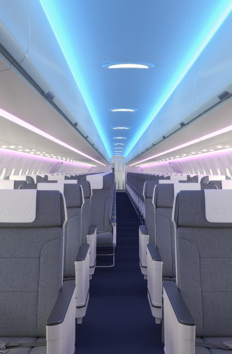 Airbus A220 cabin