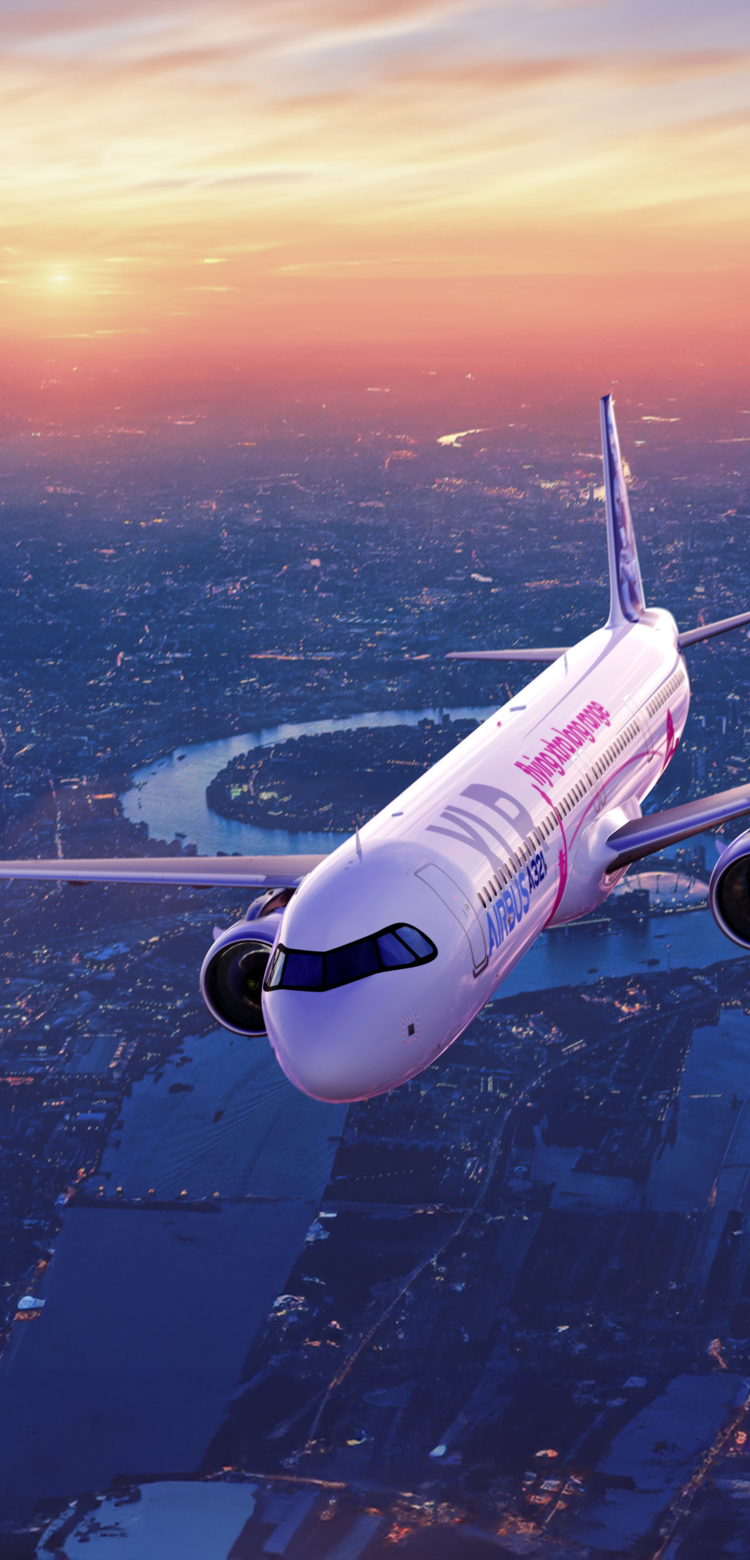 A321XLR in flight
