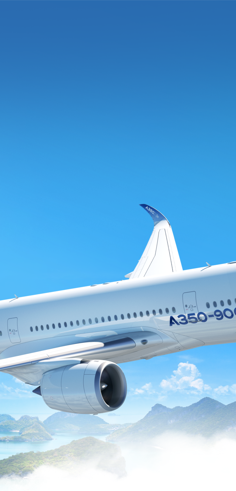 A350-900 in flight