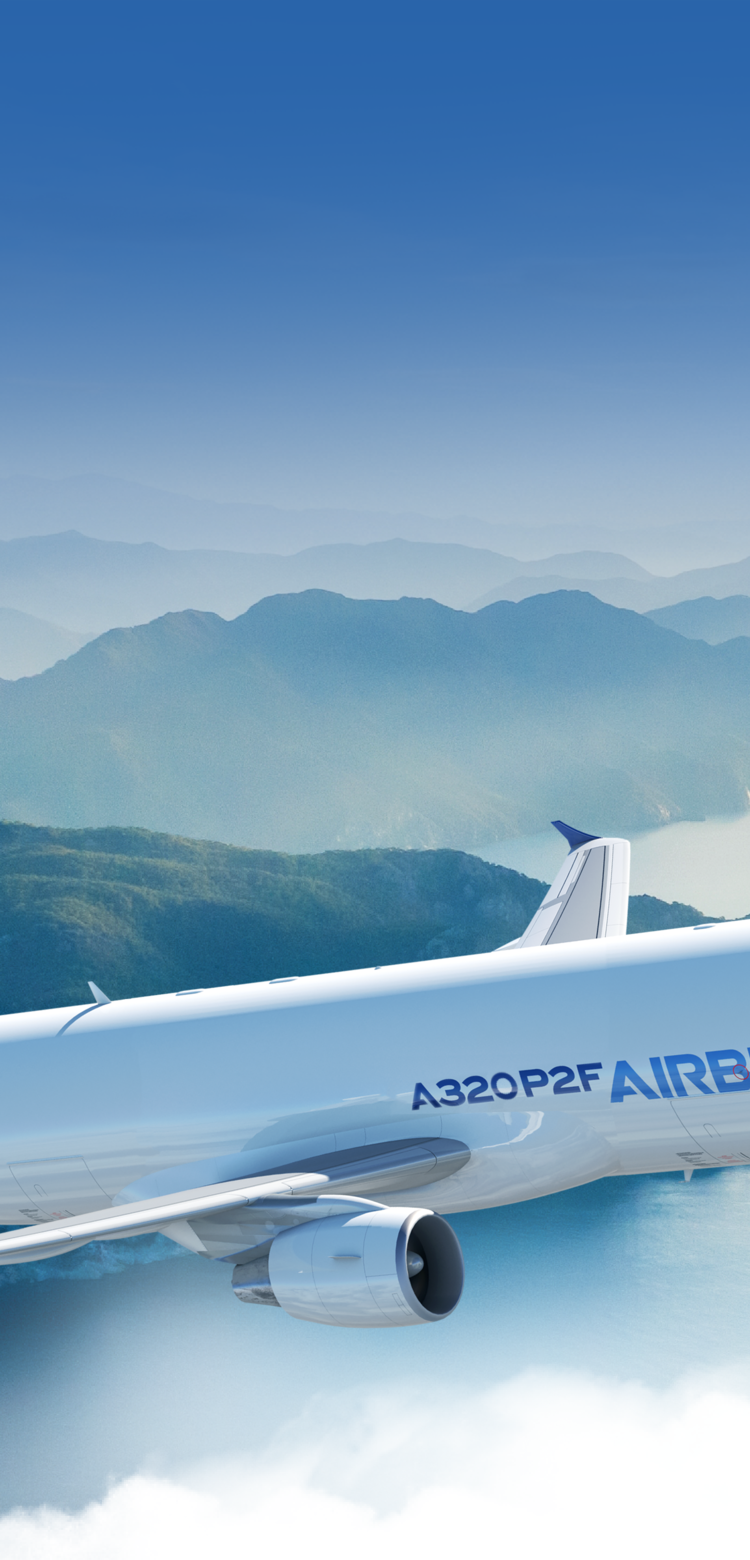 A320P2F in flight A320P2F in flight