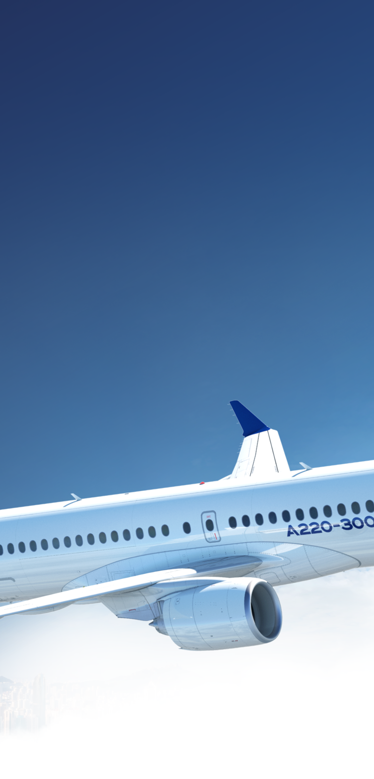 A220-300 in flight