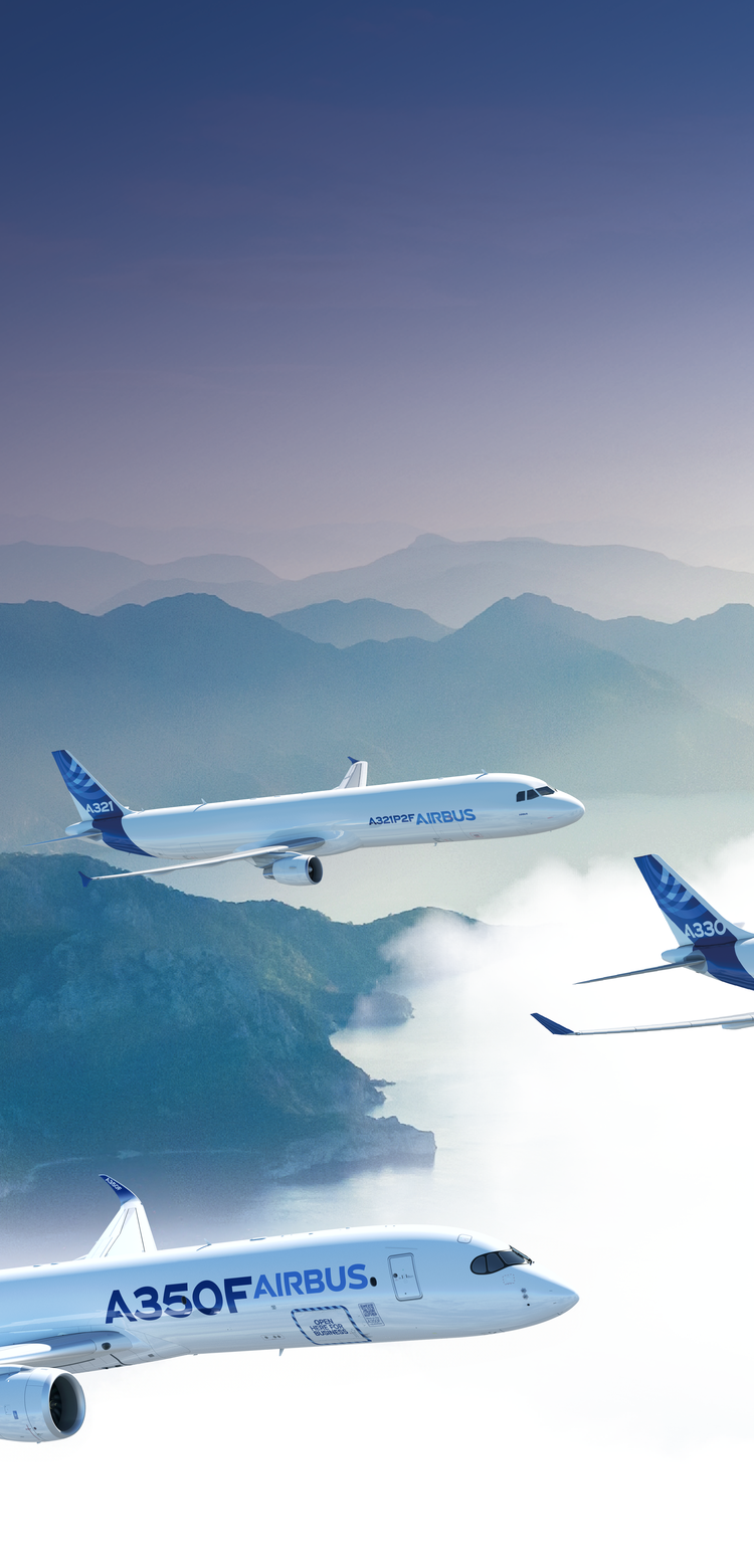 Freighter family in flight Freighter family in flight