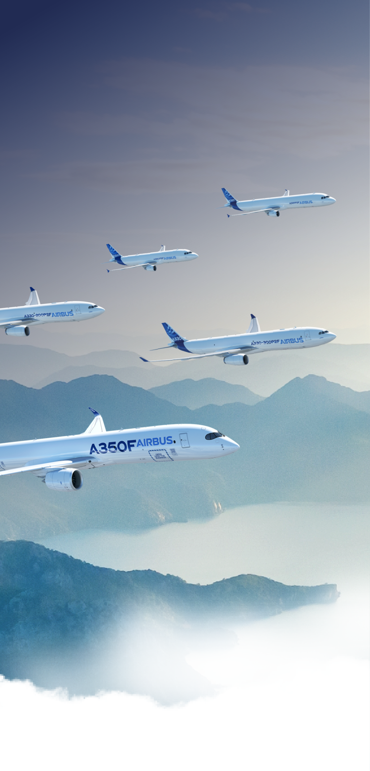 Freighter family in flight Freighter family in flight