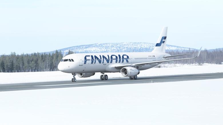 Finnair A320 full body plane