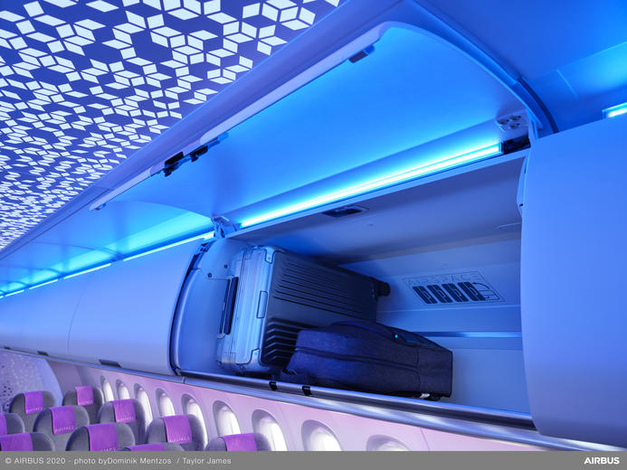 Bin open, hero/ambient lighting, luggage version 1