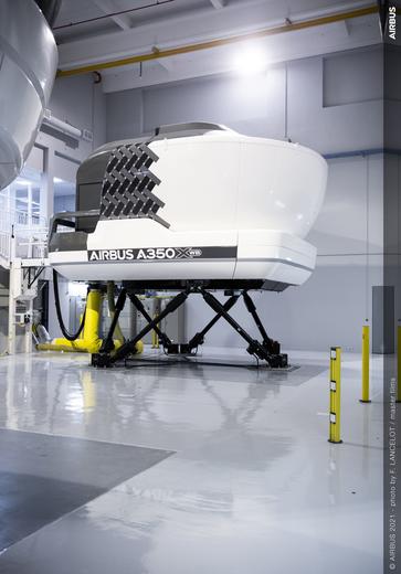 New A350 Full Flight Simulator In Airbus Europe Training Center 007