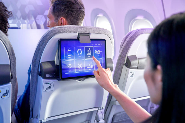 people using IFE inside an A320