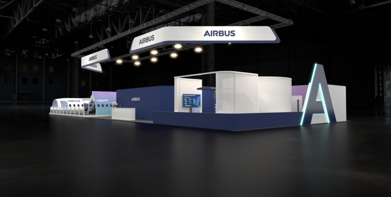 2024 Aircraft Interiors eXpo Airbus stand render