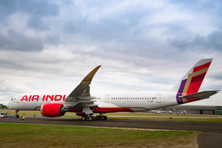 Air India A350 at the 2024 Farnborough Airshow
